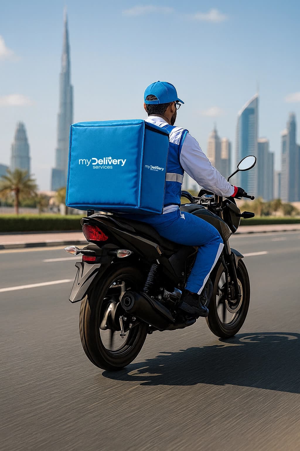 Delivery rider illustration for About MDSCO section